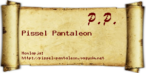 Pissel Pantaleon névjegykártya